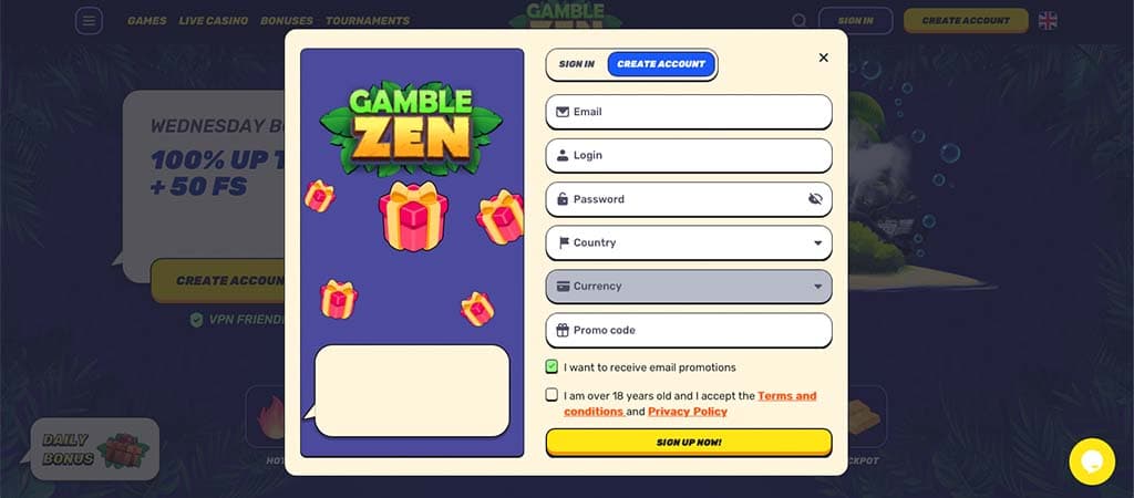 gamblezen, regisztráció, online casino, online kaszinó