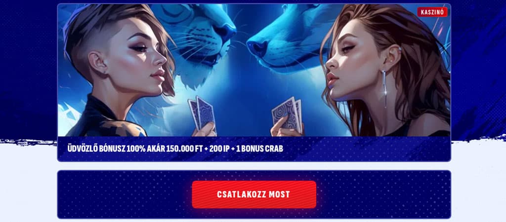 Elérhető üdvözlő bónusz a Bankonbet kaszinó főoldalán.