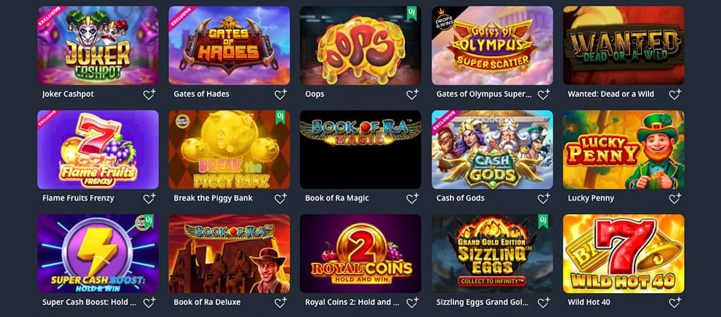 Buran Casino nyerőgépek – népszerű online játékok Joker Cashpot, Book of Ra, Gates of Hades és Super Scatter témákkal.