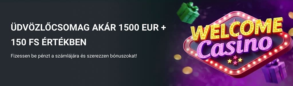 SpinBetter üdvözlő bónusz ajánlat: akár 1500 euró és 150 ingyenes pörgetés színes kaszinó dizájnnal, ajándékdobozokkal.