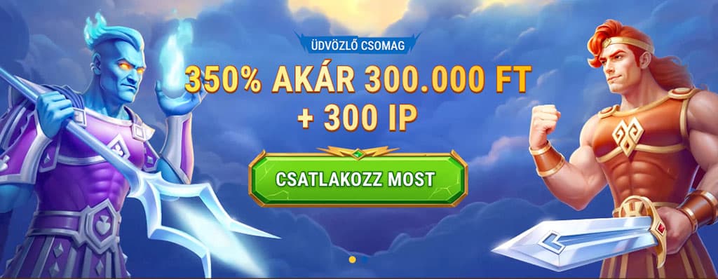 Egy kék hajú, jég-témájú és egy vörös hajú, tűz-témájú fantasy figura, akik fegyverekkel pózolnak a felhők között.