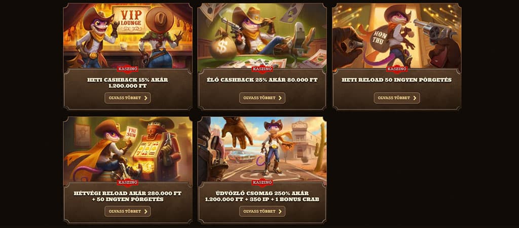Élő cashback bónusz illetve heti reload bonus is megtalálható a Lizaro élő kaszinóban.