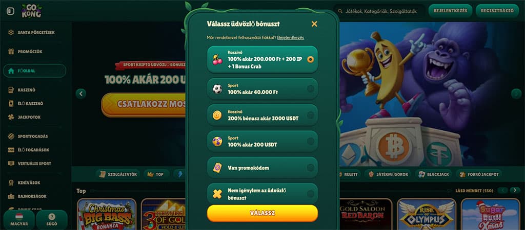 Így regisztrálhatsz 5 lépésben és lehetsz Gokong kaszinó tag.