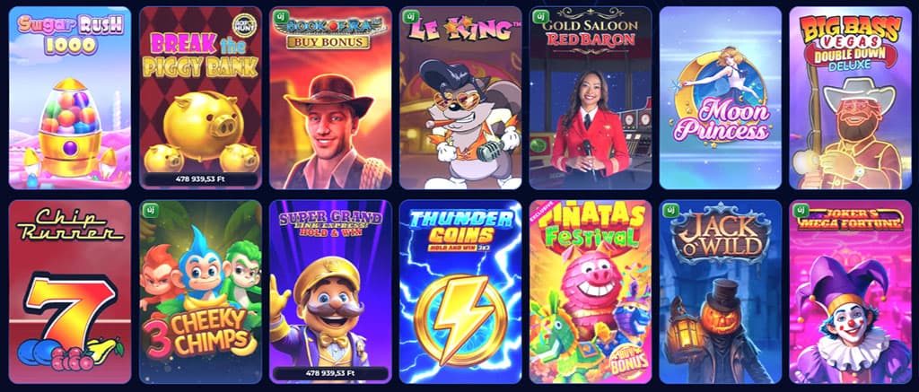 ViperWin, játékfelhozatal, slots