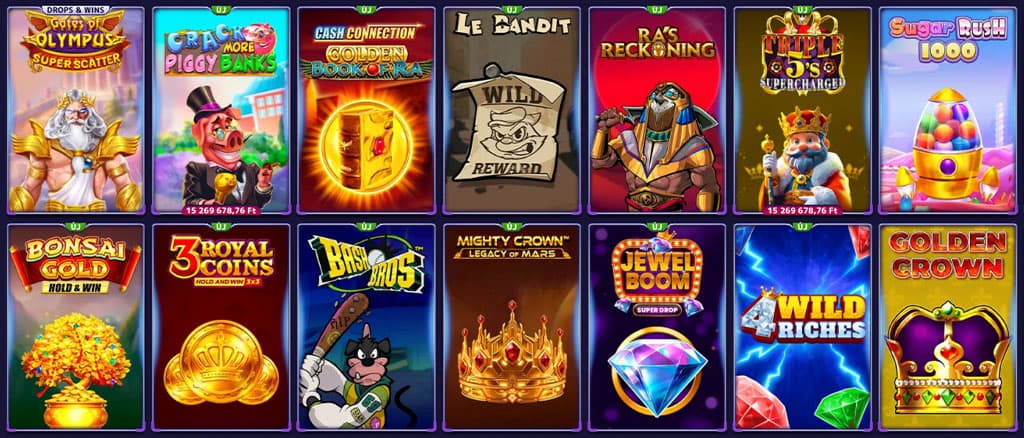Az Alf Casino online nyerőgép és élő kaszinó játék-kínálata.
