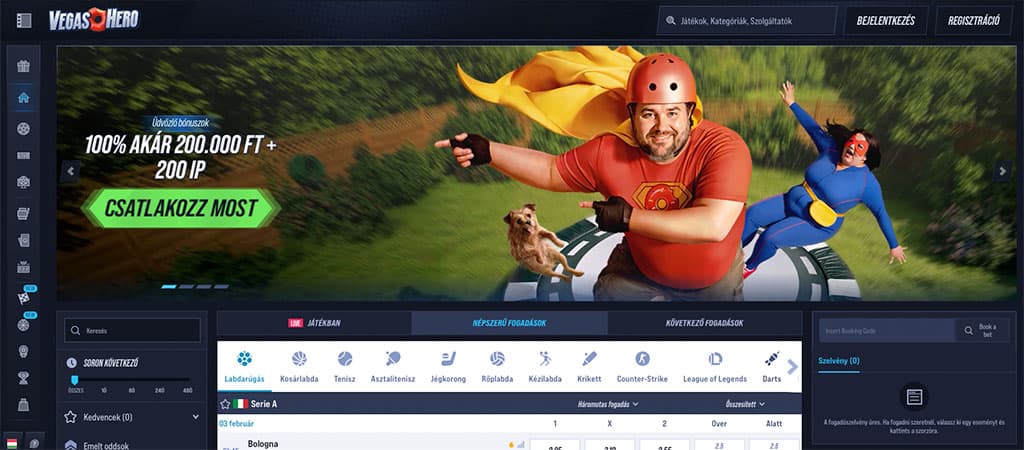 VegasHero, ahol nem kell szupererő a nyeremények eléréséhez.