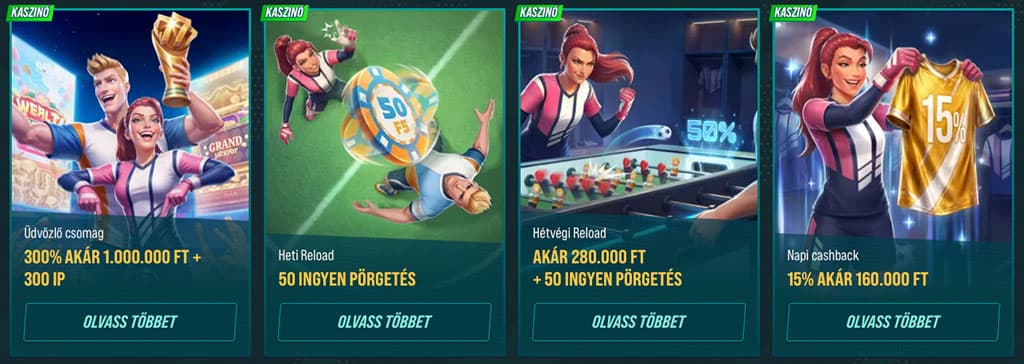 ingyen pörgetés Heti Reload bónusz, promóciók és VIP program.