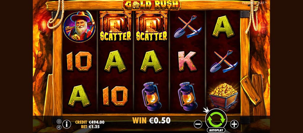 Gold Rush Scratchcard, Online szerencsejáték