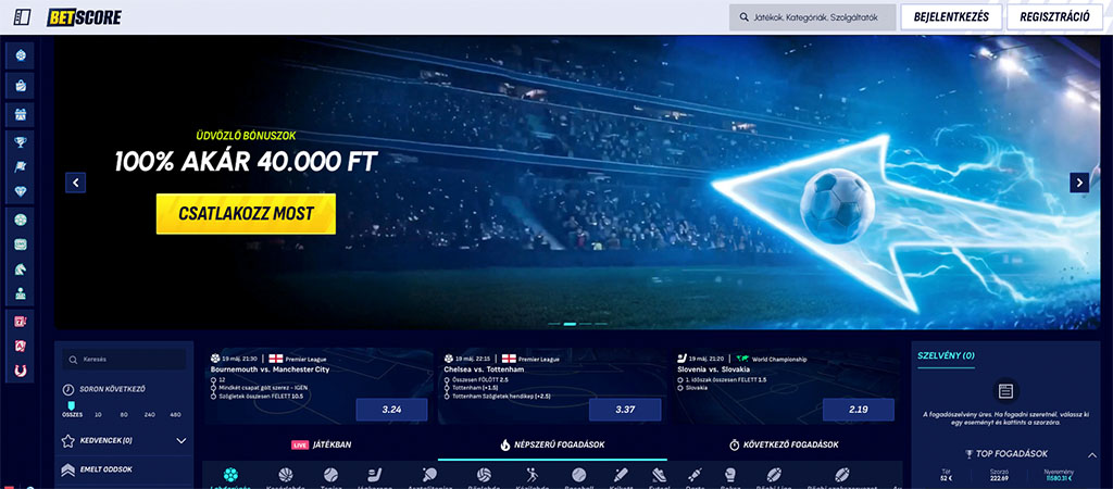 Betscore Casino, a hely, ami elhozhatja a szerencsét