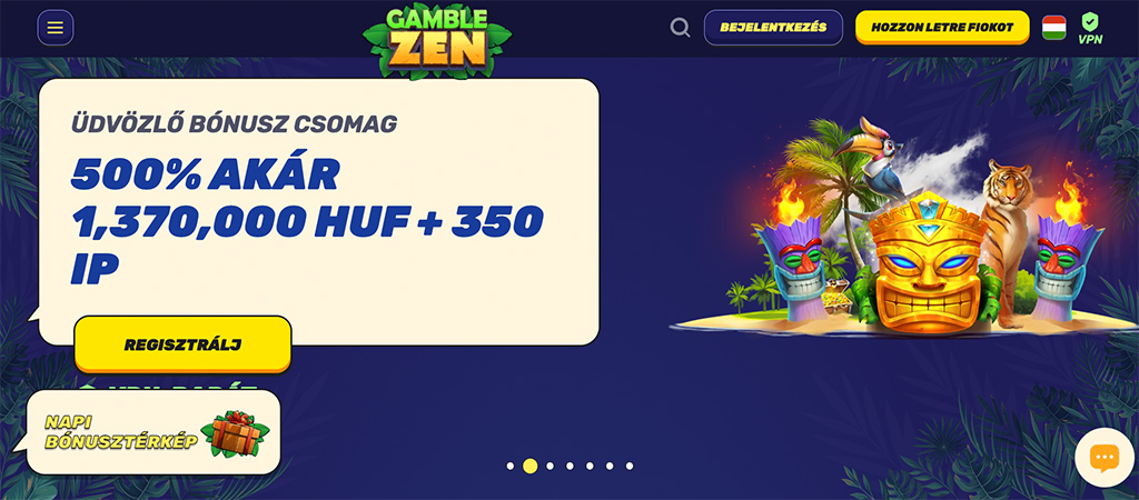 Gamblezen Casino, üdvözlő bónusz csomag