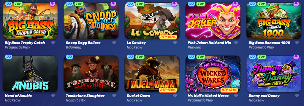 Gamblezen casino, slot, kaszinó játékok