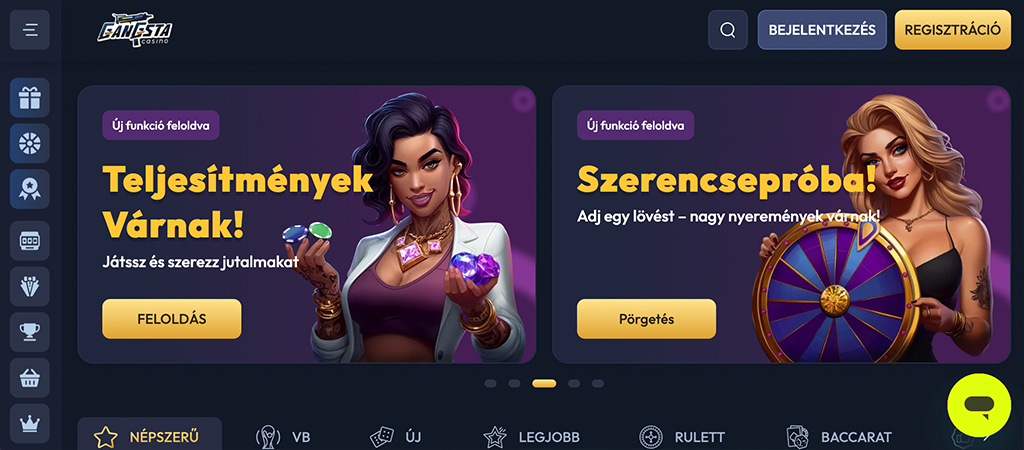 Gangsta Casino, online szerencsejáték, bonus