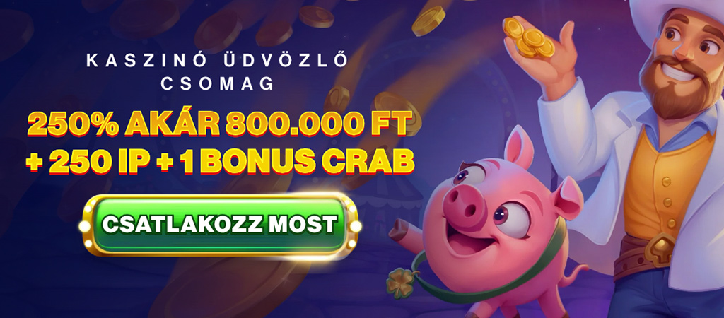 Bonus Crab, Üdvözlő csomag, online casino