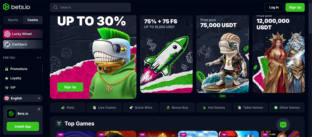 Bets Io Casino- kecsegtető bónusz ajánlatok