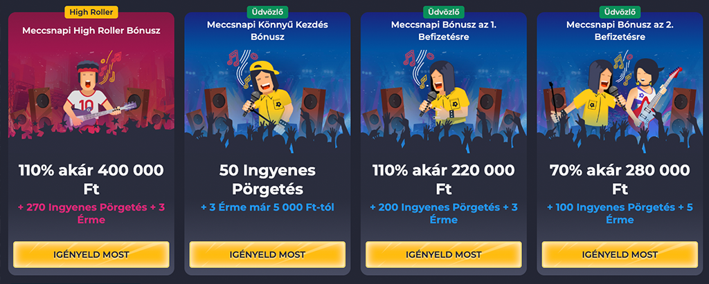 Rolling Slots Casino high roller bónusz.
