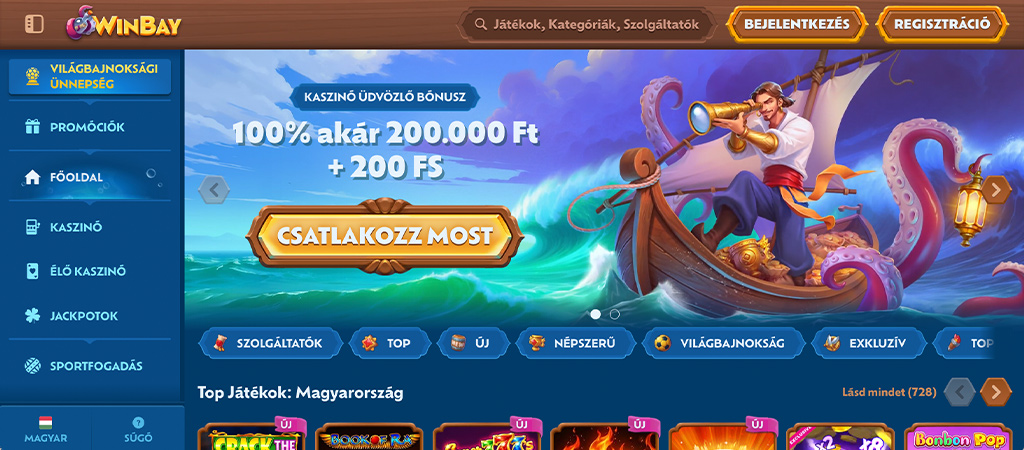 WinBay Casino, a nagy nyeremények öble.