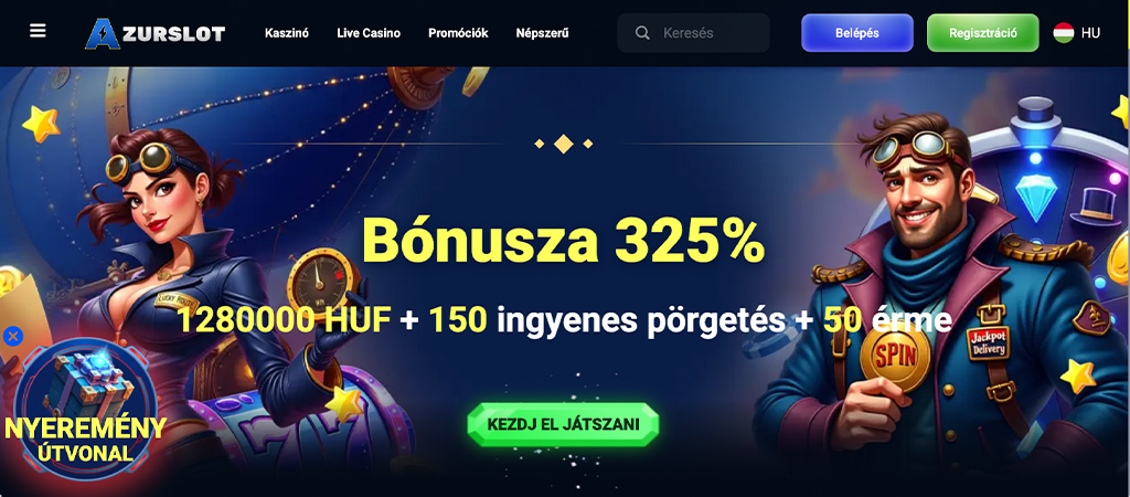 AzurSlot Casino, Ahol a szerencséd kékben villan.