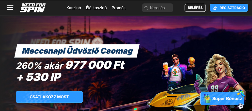 Need for Spin Casino online Magyar kaszinó.