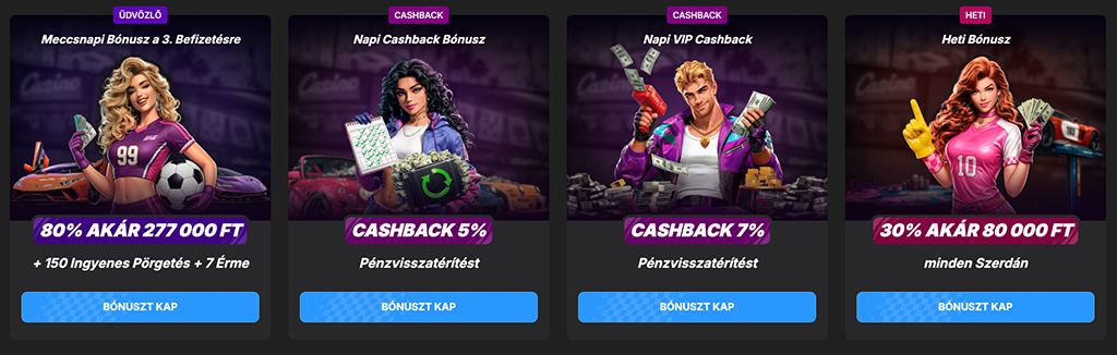 Need for Spin Casino, harmadik befizetési bónusz