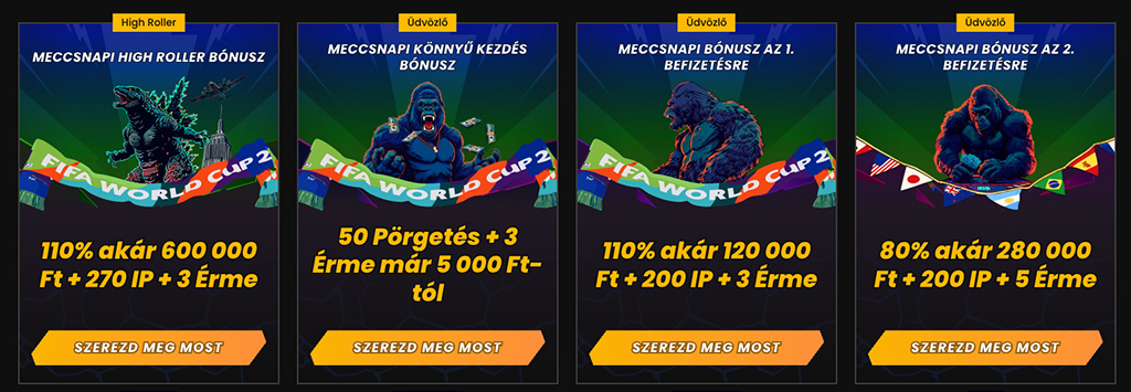 További Wild Tokyo Casino bónuszok és promóciók.