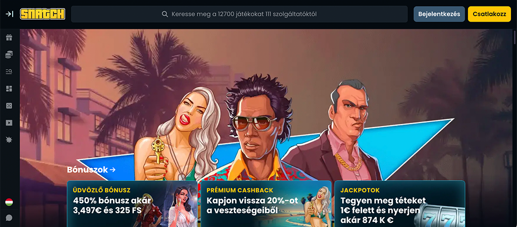 Snatch Casino, Ragadd meg a kihagyhatatlan nyereményeket!