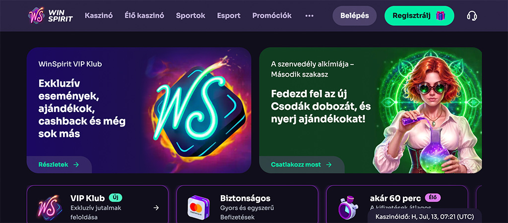 WinSpirit Casino, Az élmény, ami túlmutat a játékon.