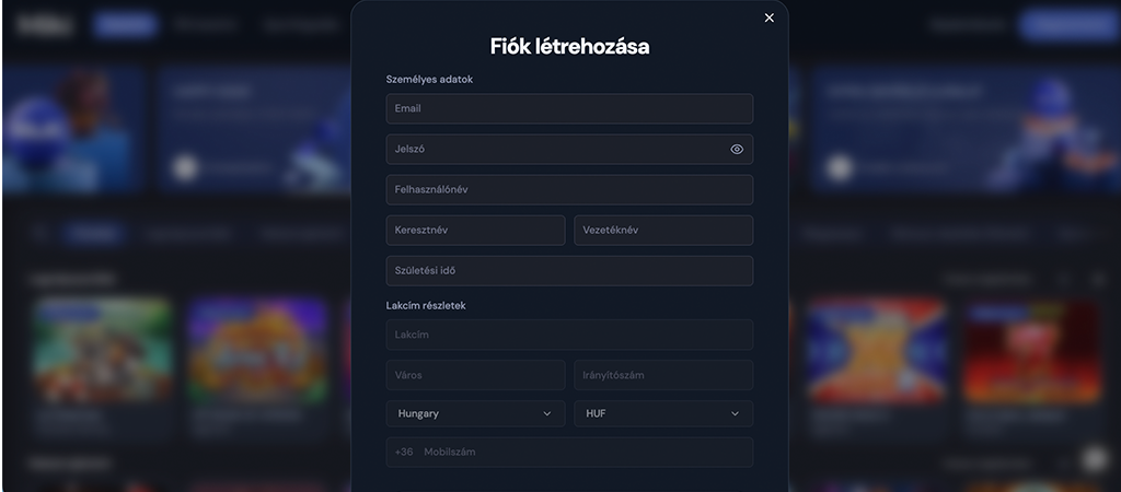 Villámgyors regisztráció a Miki Casino weboldalán.