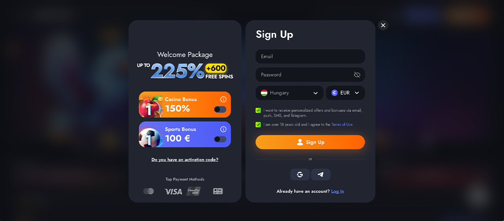 Így regisztrálj pár perc alatt a Martin Casino online felületére.
