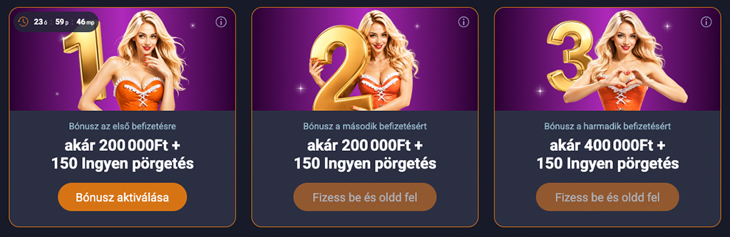Egyéb bónuszok a VoxCasino kínálatában.