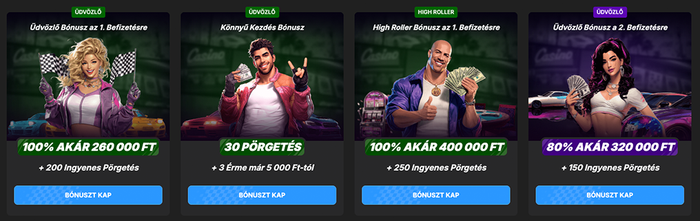 Need for Spin Casino bónuszok, promóciók és VIP program.