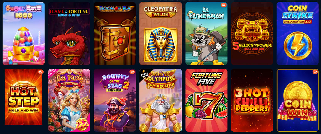 Playzilla Casino nyerőgépek – Joker Cashpot, Gates of Hades, Big Bass Vegas, Book of Ra Magic és Hold and Win játékok.