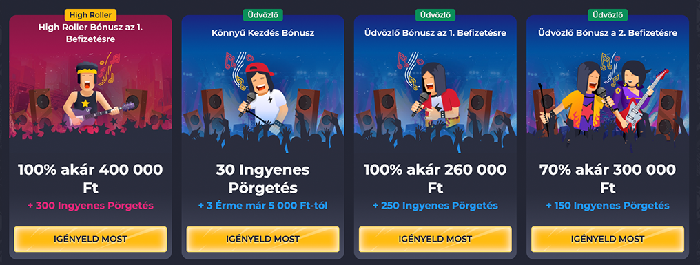 Elérhető RollingSlots bónuszok, promóciók és VIP-program 