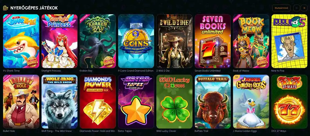 NovaJackpot Casino nyerőgépes játékok
