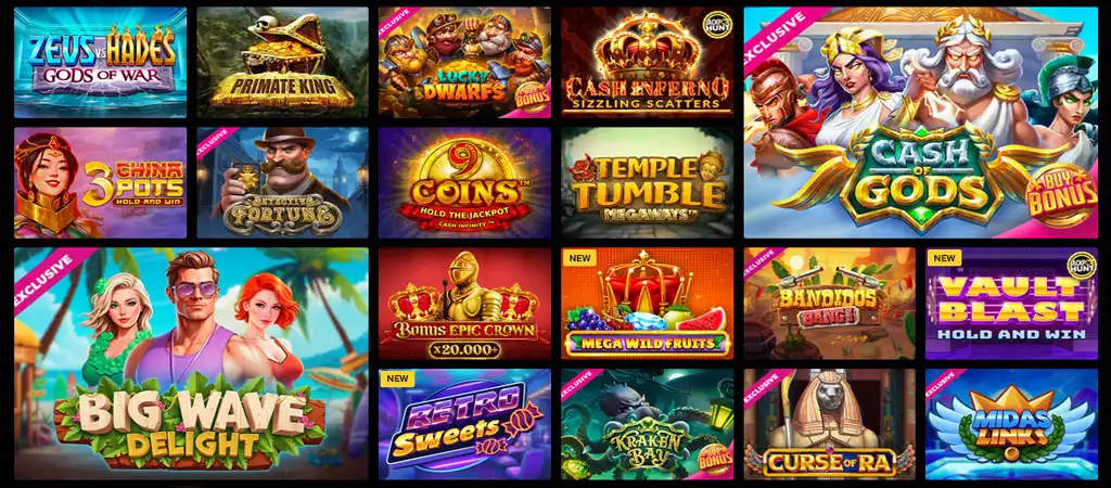 Zet Casino, játékkínálat, online slots