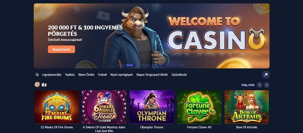 Bison casino, ingyenes pörgetés, online kaszinó