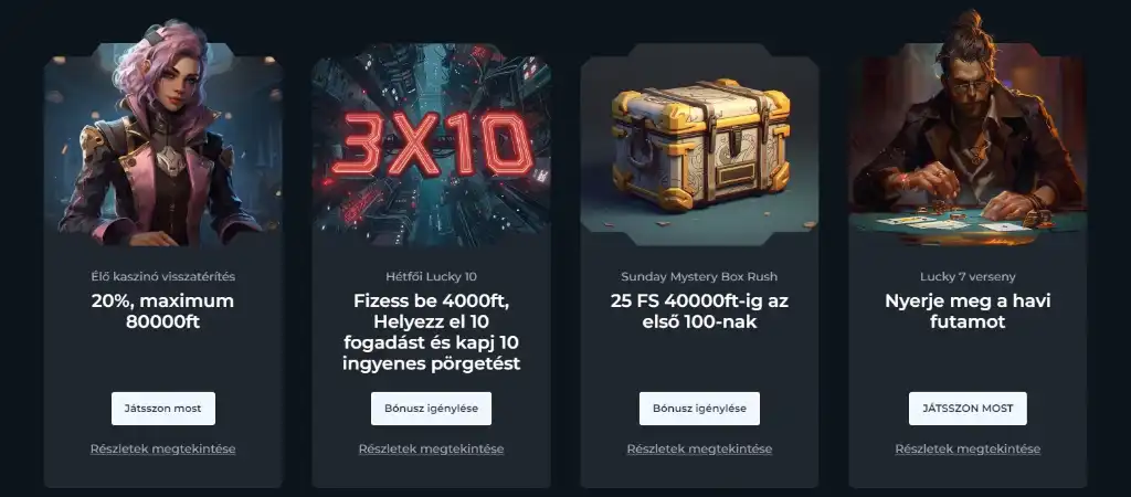 Winsane Casino, bónuszok, promociók