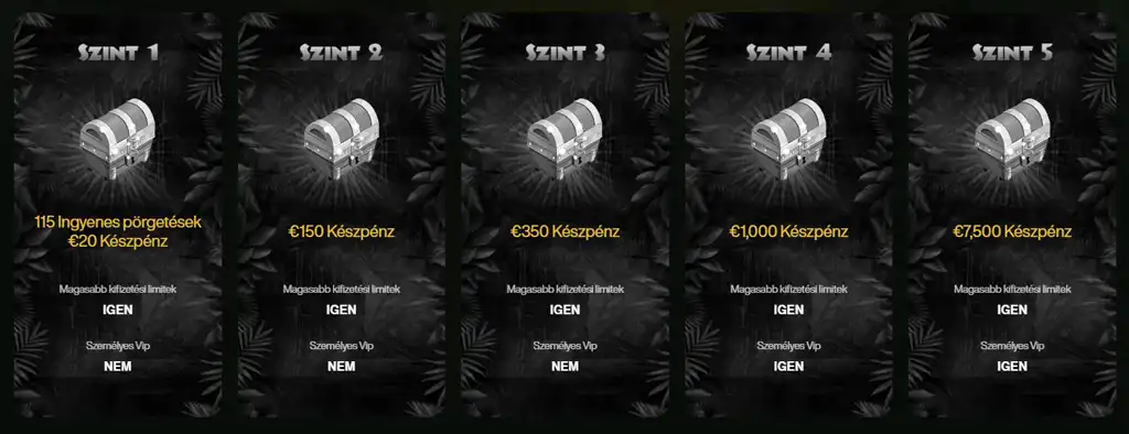 Cashwin Casino, VIP hűségprogram, VIP