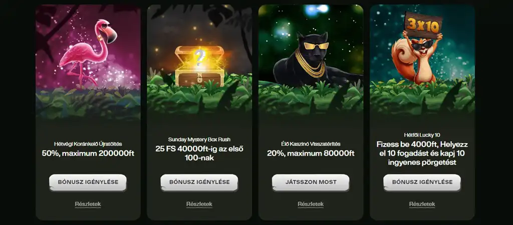 Promociók, Cashwin Casino, bónuszok