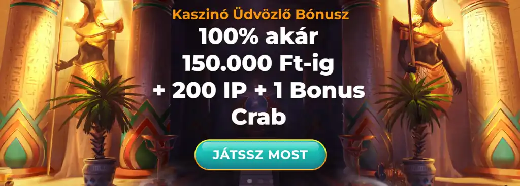 AmunRa Casino, üdvözlő bónusz, online kaszinó